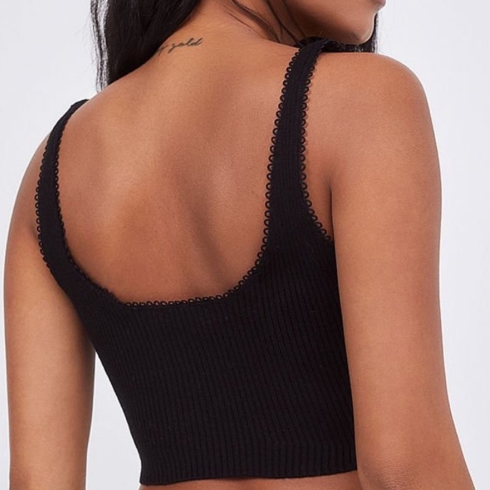 For Love and Lemons Black Pointelle Tank - Picture 2 of 5